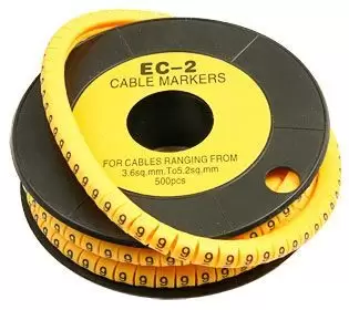 Маркер для кабеля Cabeus EC-2-9 д.7.4мм цифра 9