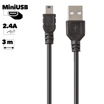 USB кабель "LP" Mini USB, 3 метра (европакет)