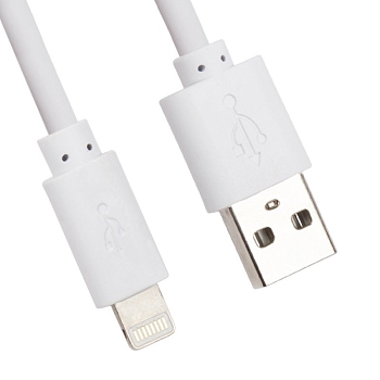USB кабель "LP" для Apple iPhone, iPad 8-pin, 3 метра (коробка, белый)
